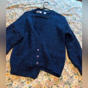 Costa Navy Blue Knit Cardigan